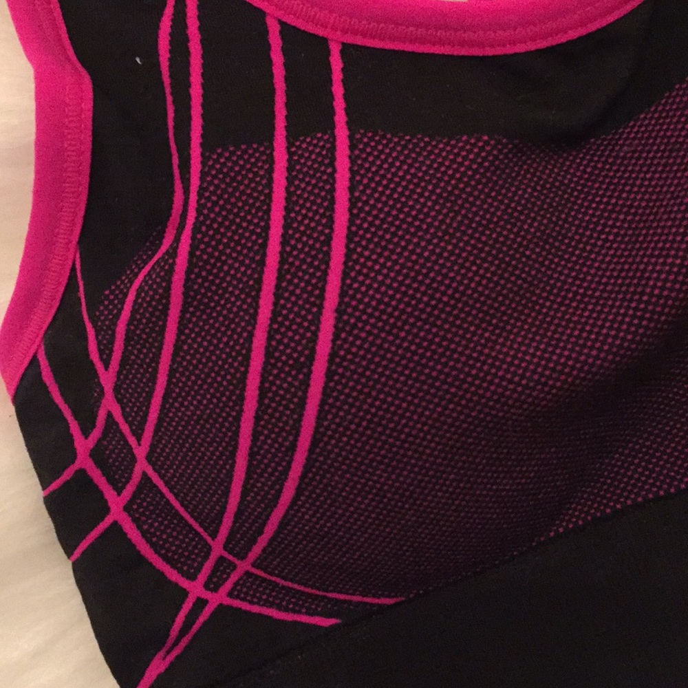 DANSKIN NOW PINK & BLACK PADDED SPORTS BRA - Picture 3 of 8